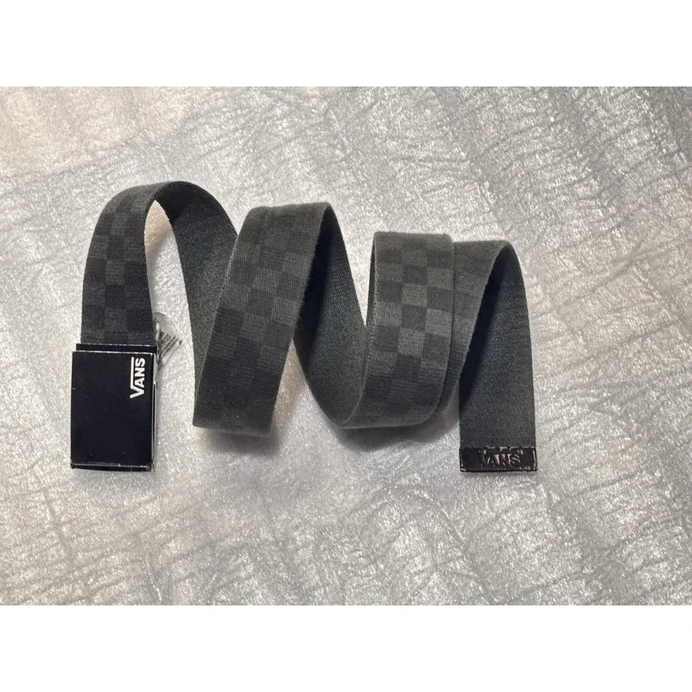 Vans Web Belt Black Checkerboard Adjustable Skate Streetwear